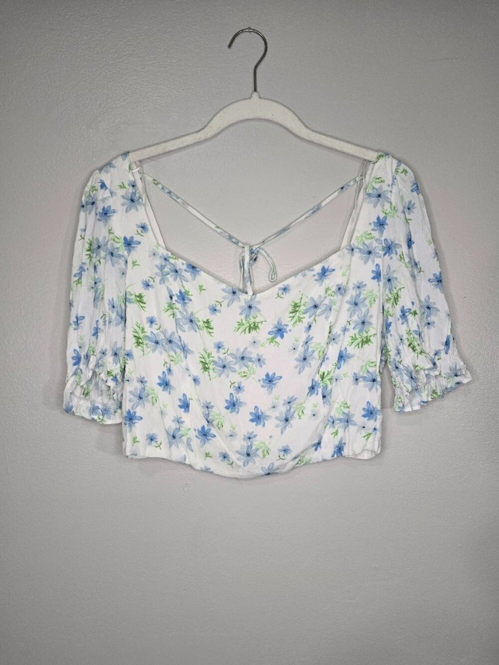 NWT Sophie Rue White Floral Crop Top Size Large